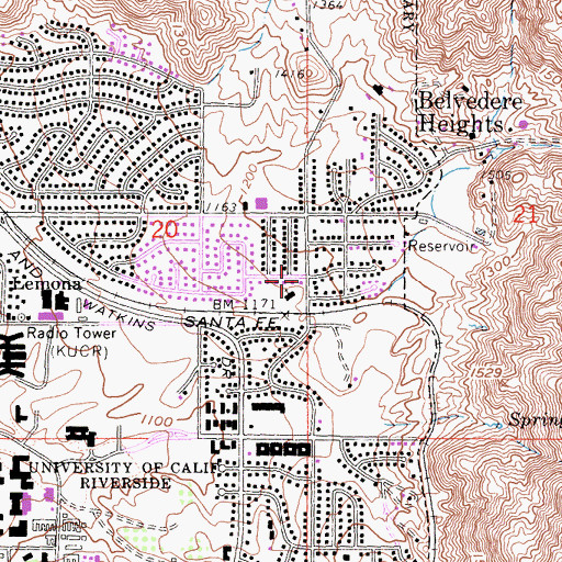 Topographic Map of Fathers House Christian Fellowship, CA
