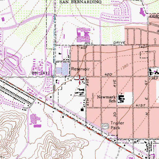 Topographic Map of Gateway Education Center, CA