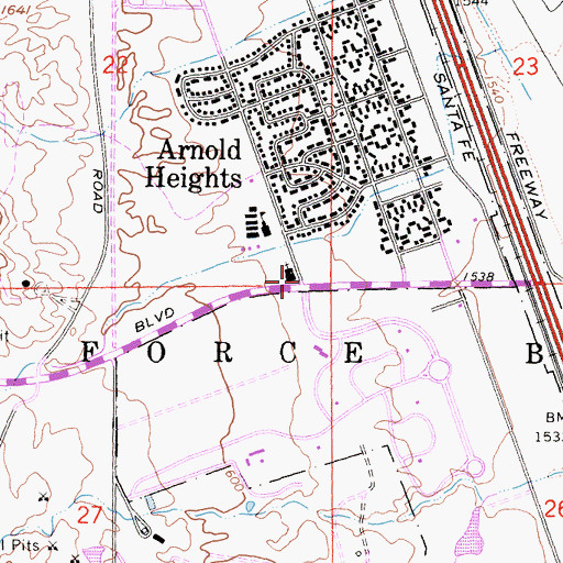 Topographic Map of Gods House of Favor Church, CA