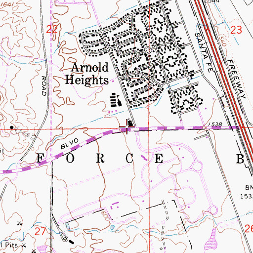 Topographic Map of Gods House of Favor Church, CA