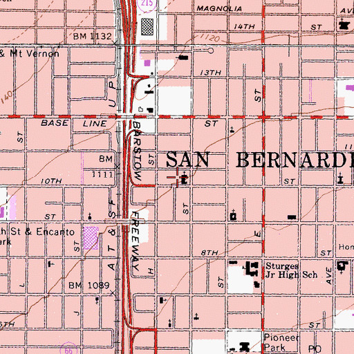Topographic Map of Holy Land Church of God in Christ, CA