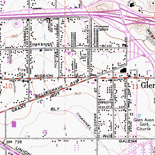 Topographic Map of Home Churches International, CA