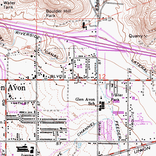 Topographic Map of Iglesia Apostilica, CA