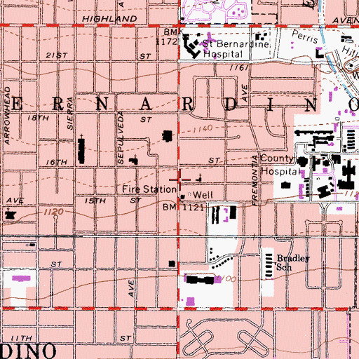 Topographic Map of Iglesia de Nuestro Senor Jesucristo, CA