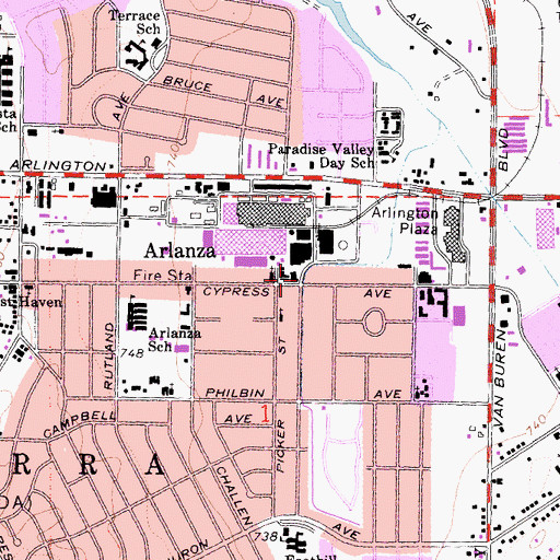 Topographic Map of Iglesia Evangelica Rios de Agua Viva, CA