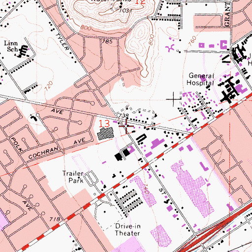 Topographic Map of Iglesia Monte de Zion, CA