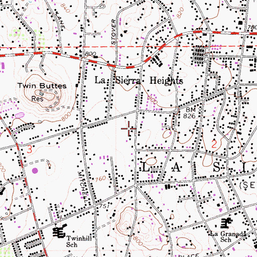 Topographic Map of Kingdom Hall of Jehovahs Witnesses, CA