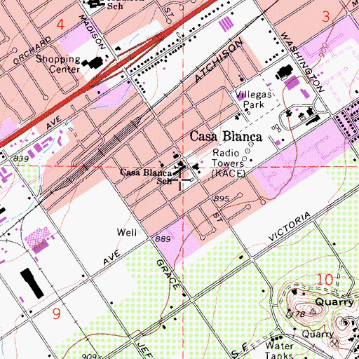 Topographic Map of Korean Canaan Presbyterian Church of Riverside, CA