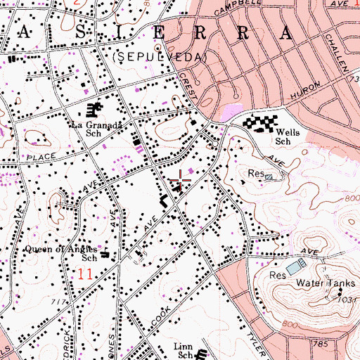 Topographic Map of Learning Bee School, CA
