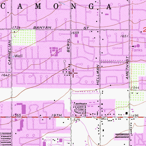 Topographic Map of Legacy Christian School, CA