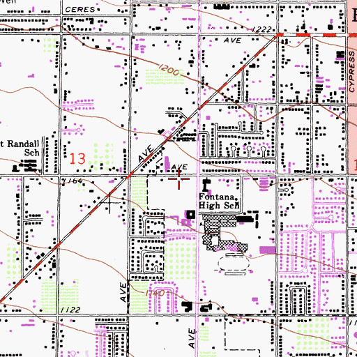 Topographic Map of Life Covenant Christian Academy, CA