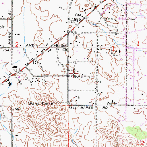 Topographic Map of Lighthouse Christian Academy, CA