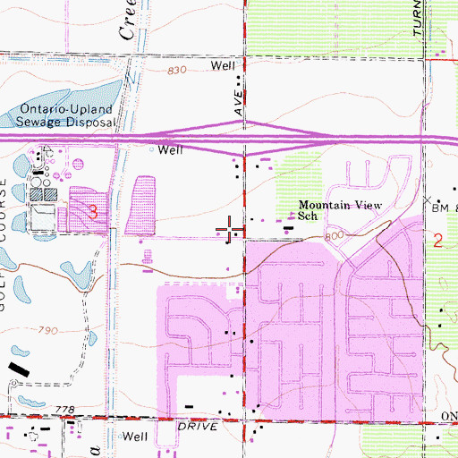 Topographic Map of Montecito Baptist School, CA