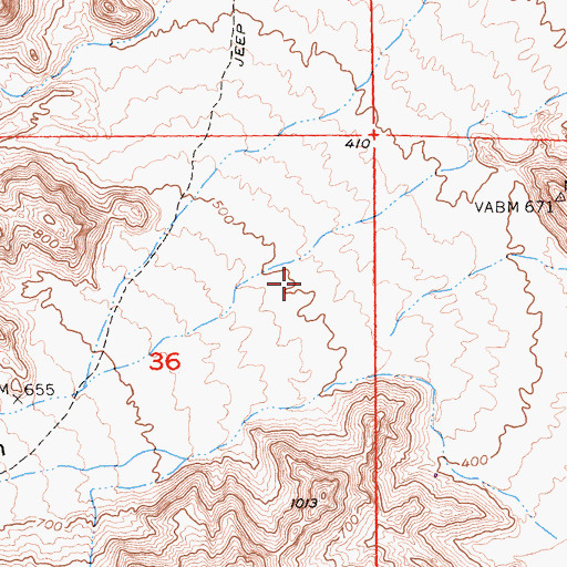 Topographic Map of Martinez Canyon, CA