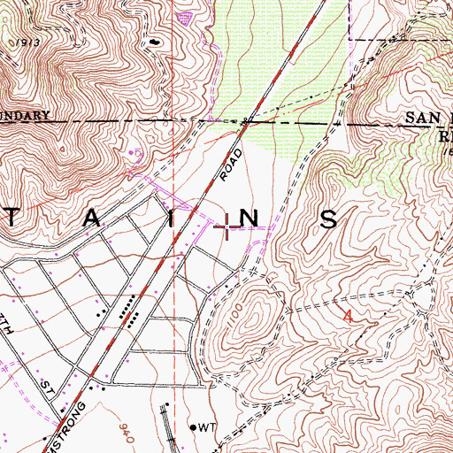Topographic Map of Mount Zion Academy, CA