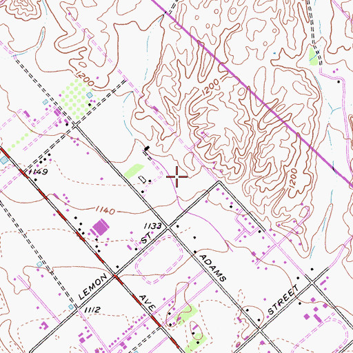 Topographic Map of Oak Grove Center for Education Treatment and the Arts, CA