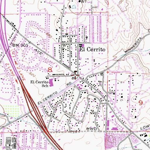 Topographic Map of Olive Branch Christian Academy, CA