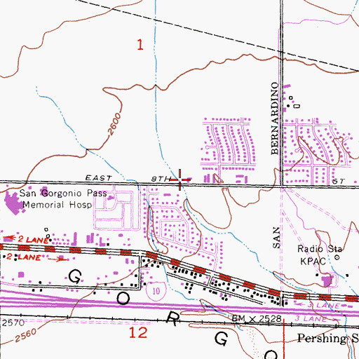 Topographic Map of Pass Christian School, CA