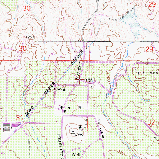 Topographic Map of Saint Joseph of Arimathea School, CA