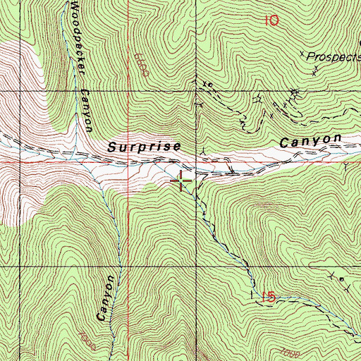 Topographic Map of Marvel Canyon, CA