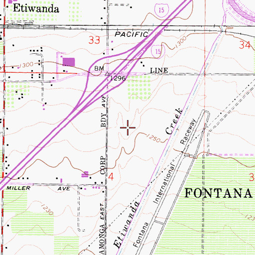 Topographic Map of Saved By Grace Christian Academy, CA