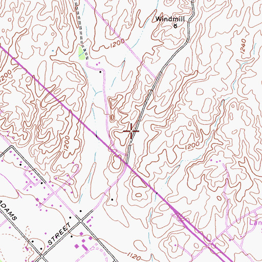 Topographic Map of Sierra Springs Christian School, CA