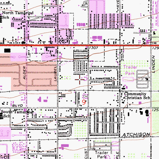 Topographic Map of Ted J Porter Elementary School, CA