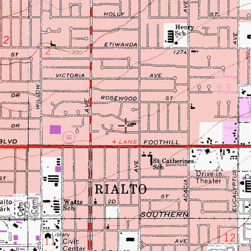 Topographic Map of Valley Fellowship Resource Center, CA