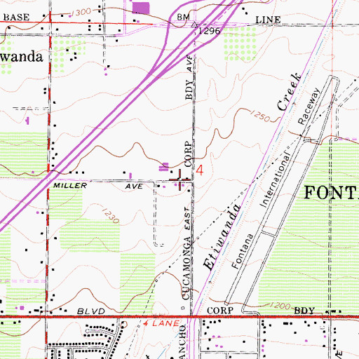 Topographic Map of Water of Life Christian School, CA