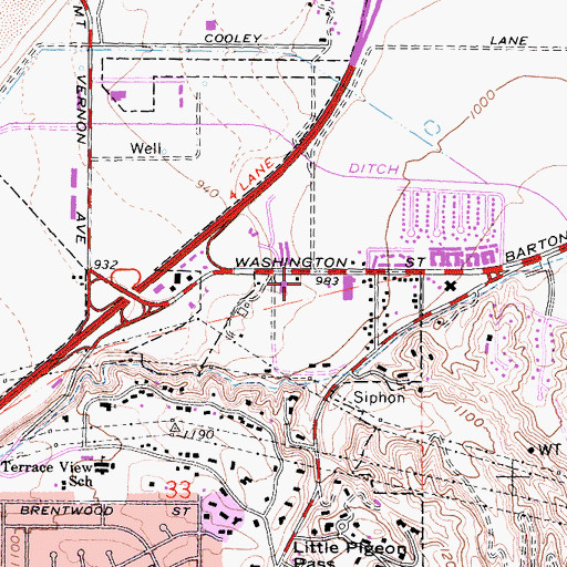 Topographic Map of Western Healthcare Center, CA