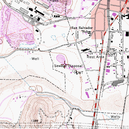 Topographic Map of City of Colton Sewage Treatment Plant, CA
