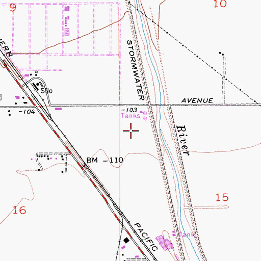 Topographic Map of Coachella Wastewater Treatment Plant, CA