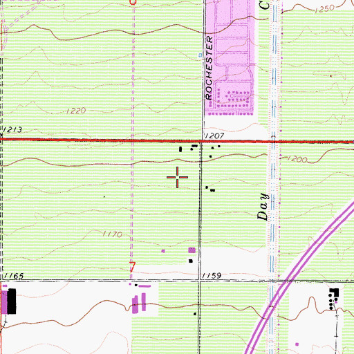Topographic Map of Masi Plaza Shopping Center, CA