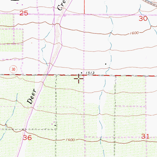 Topographic Map of Vineyards Marketplace Shopping Center, CA