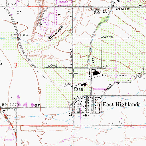 Topographic Map of Arroyo Verde Elementary School, CA