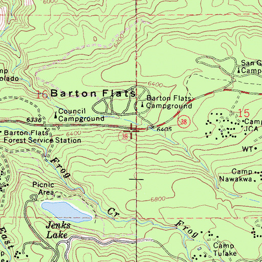 Topographic Map of Berean Christian School, CA