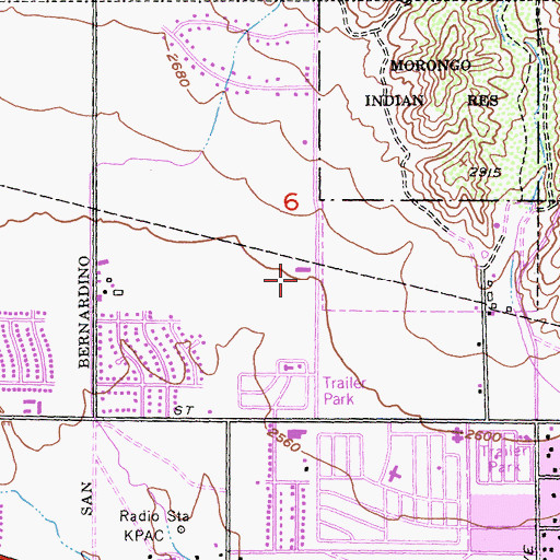 Topographic Map of Calvary Christian School, CA