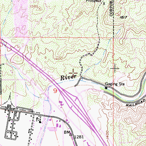 Topographic Map of Canyon Academy, CA