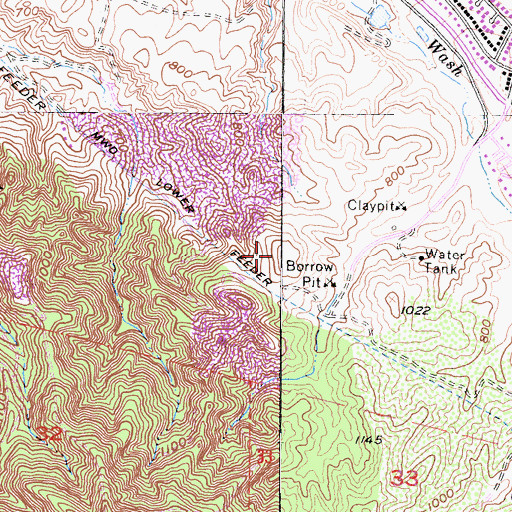 Topographic Map of Childrens Montessori Center, CA