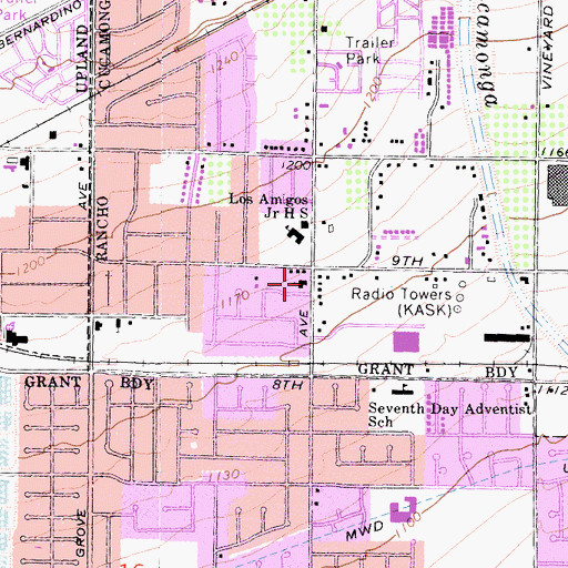 Topographic Map of Childrens Montessori School, CA