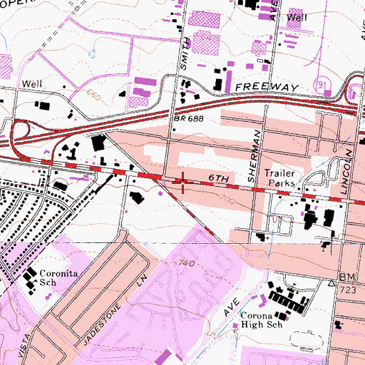 Topographic Map of Christian Heritage School, CA