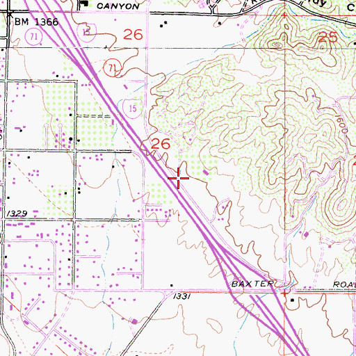 Topographic Map of Cornerstone Christian School, CA