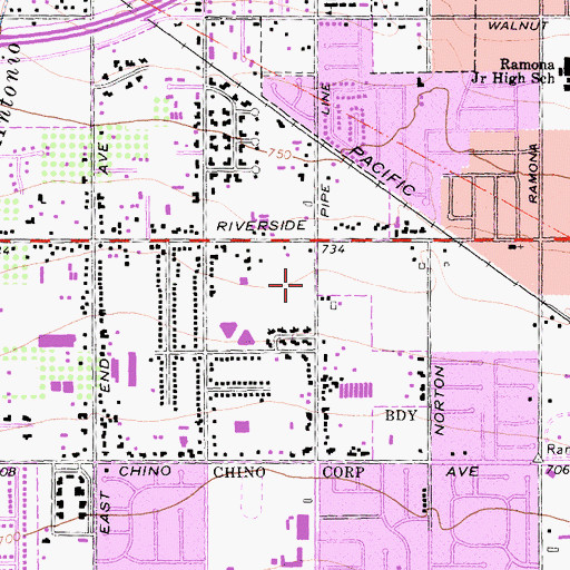 Topographic Map of Cornerstone Christian School, CA