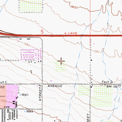 Topographic Map of Cornerstone Fellowship Academy, CA