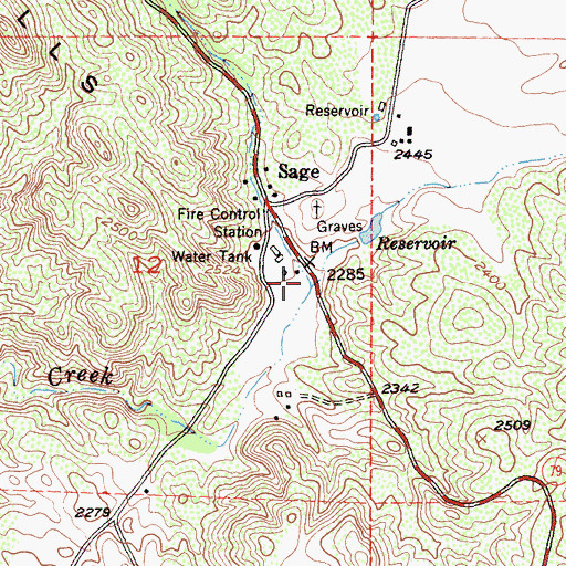 Topographic Map of Crossroads New Life Educational Ministries, CA