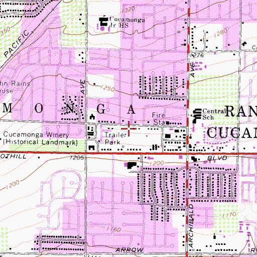 Topographic Map of Eagle Heights Education Center, CA