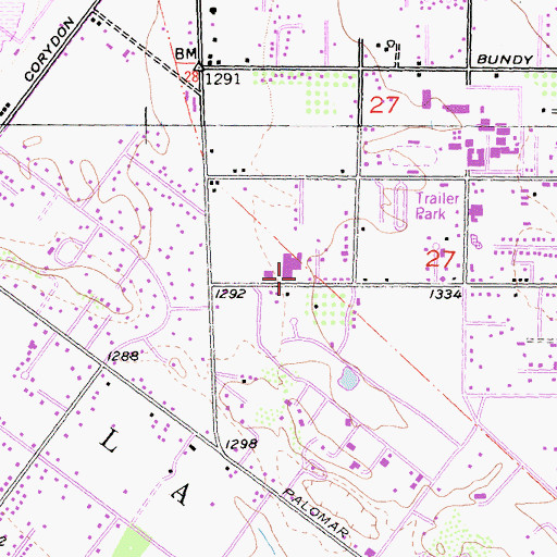 Topographic Map of Faith Baptist Academy, CA