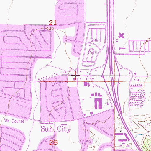 Topographic Map of His Light Christian Academy, CA