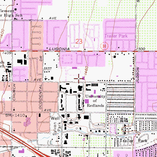 Topographic Map of Hope Christian Elementary School, CA