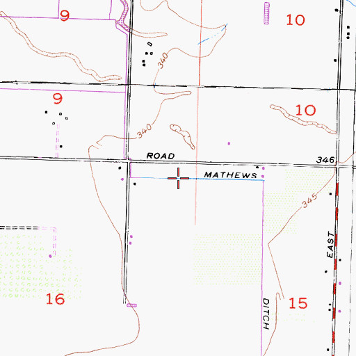 Topographic Map of Mathews Ditch, CA
